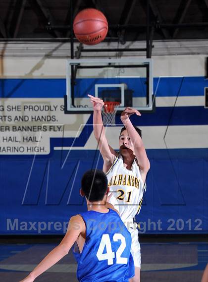 Thumbnail 1 in Alhambra vs San Gabriel (San Marino Tournament) photogallery.