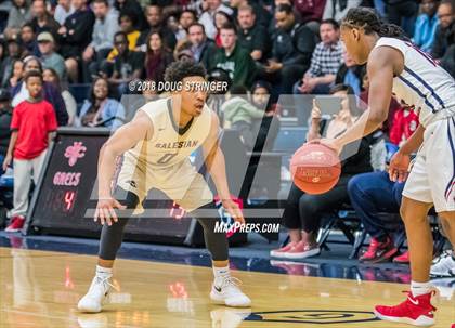 Thumbnail 1 in Modesto Christian vs. Salesian College Preparatory (MLK Classic at St. Mary's College) photogallery.