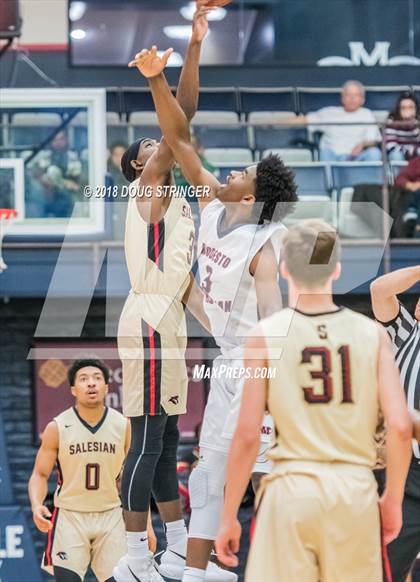 Thumbnail 2 in Modesto Christian vs. Salesian College Preparatory (MLK Classic at St. Mary's College) photogallery.