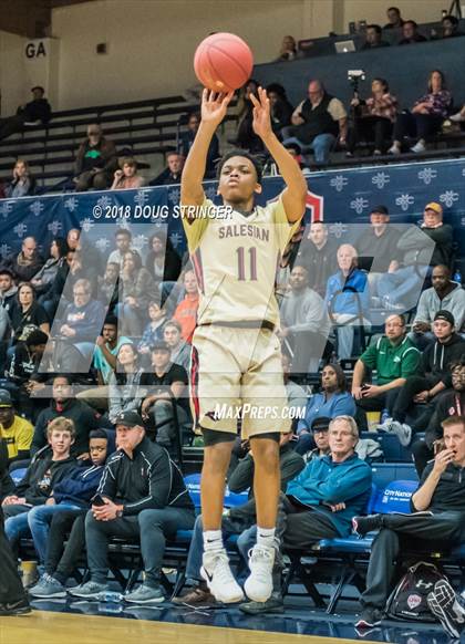 Thumbnail 3 in Modesto Christian vs. Salesian College Preparatory (MLK Classic at St. Mary's College) photogallery.