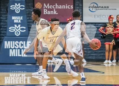 Thumbnail 3 in Modesto Christian vs. Salesian College Preparatory (MLK Classic at St. Mary's College) photogallery.