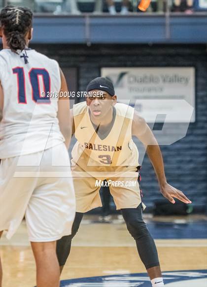 Thumbnail 3 in Modesto Christian vs. Salesian College Preparatory (MLK Classic at St. Mary's College) photogallery.