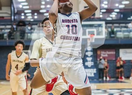 Thumbnail 1 in Modesto Christian vs. Salesian College Preparatory (MLK Classic at St. Mary's College) photogallery.