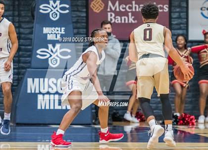 Thumbnail 2 in Modesto Christian vs. Salesian College Preparatory (MLK Classic at St. Mary's College) photogallery.
