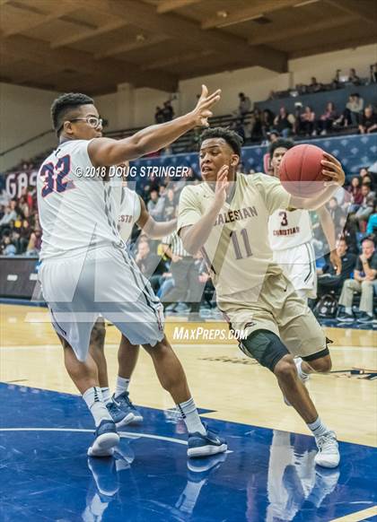 Thumbnail 1 in Modesto Christian vs. Salesian College Preparatory (MLK Classic at St. Mary's College) photogallery.