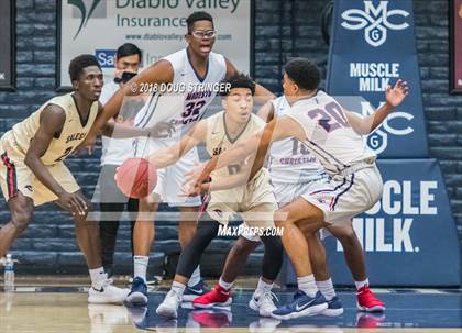 Thumbnail 1 in Modesto Christian vs. Salesian College Preparatory (MLK Classic at St. Mary's College) photogallery.
