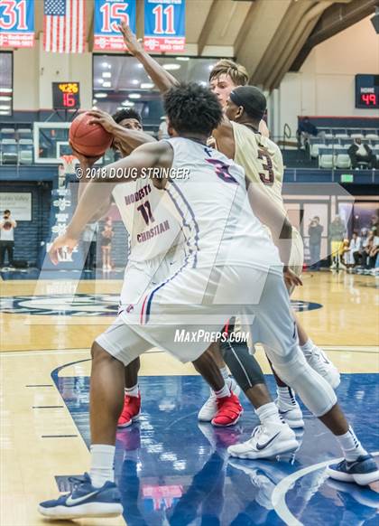 Thumbnail 2 in Modesto Christian vs. Salesian College Preparatory (MLK Classic at St. Mary's College) photogallery.
