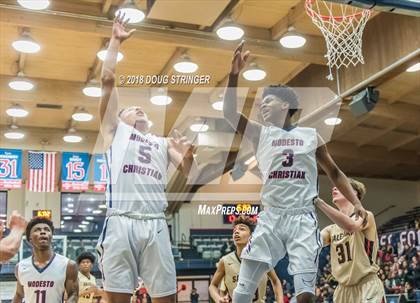 Thumbnail 1 in Modesto Christian vs. Salesian College Preparatory (MLK Classic at St. Mary's College) photogallery.
