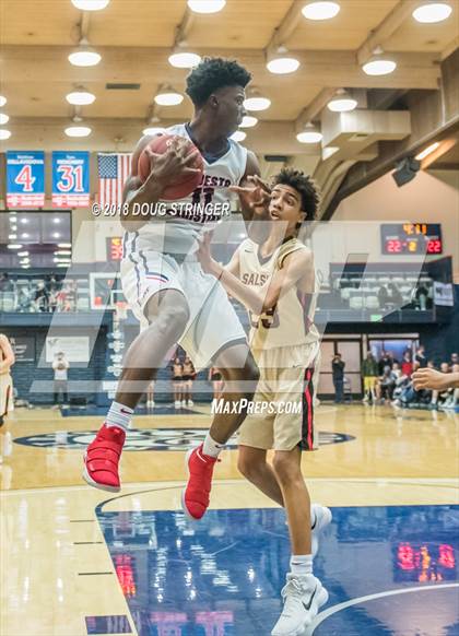 Thumbnail 2 in Modesto Christian vs. Salesian College Preparatory (MLK Classic at St. Mary's College) photogallery.
