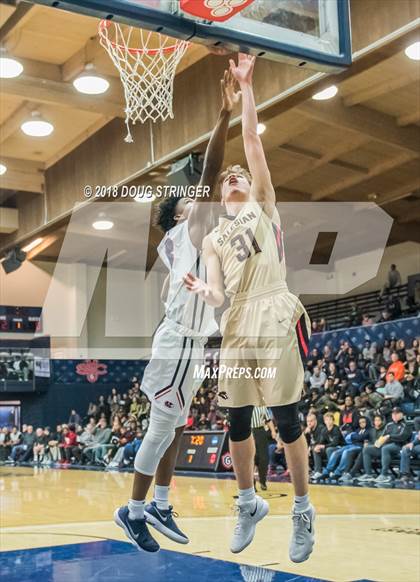 Thumbnail 2 in Modesto Christian vs. Salesian College Preparatory (MLK Classic at St. Mary's College) photogallery.