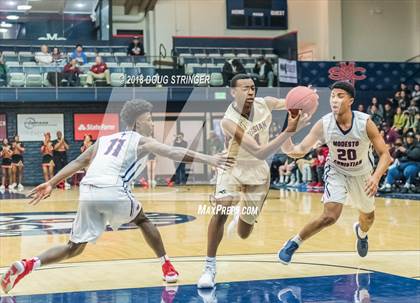 Thumbnail 1 in Modesto Christian vs. Salesian College Preparatory (MLK Classic at St. Mary's College) photogallery.