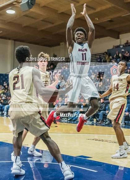 Thumbnail 1 in Modesto Christian vs. Salesian College Preparatory (MLK Classic at St. Mary's College) photogallery.