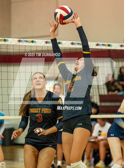 Thumbnail 1 in Highland Park vs Torrey Pines (Volleypalooza Gold Division Semifinal) photogallery.