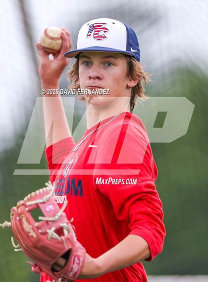 Thumbnail 2 in Burlington Christian Academy vs Freedom Christian Academy (NCISAA 2A - State Championship Game 1) photogallery.