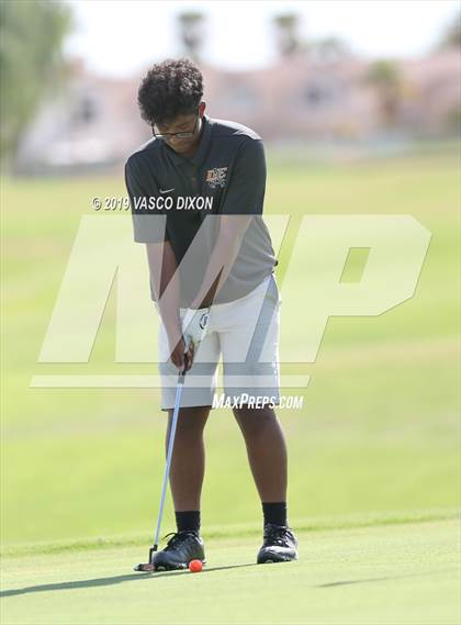 Thumbnail 1 in St. Marys & Willow Canyon @ Desert Edge Varsity Boys Golf photogallery.