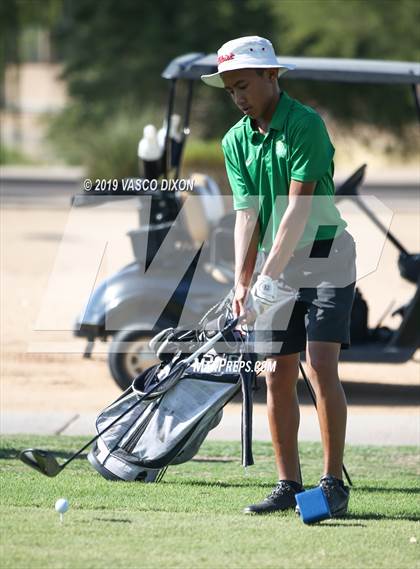 Thumbnail 2 in St. Marys & Willow Canyon @ Desert Edge Varsity Boys Golf photogallery.