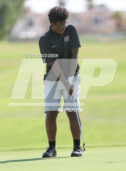 Thumbnail 2 in St. Marys & Willow Canyon @ Desert Edge Varsity Boys Golf photogallery.