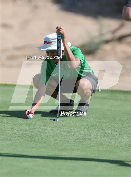 Thumbnail 3 in St. Marys & Willow Canyon @ Desert Edge Varsity Boys Golf photogallery.