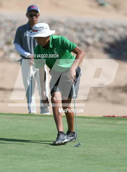 Thumbnail 2 in St. Marys & Willow Canyon @ Desert Edge Varsity Boys Golf photogallery.