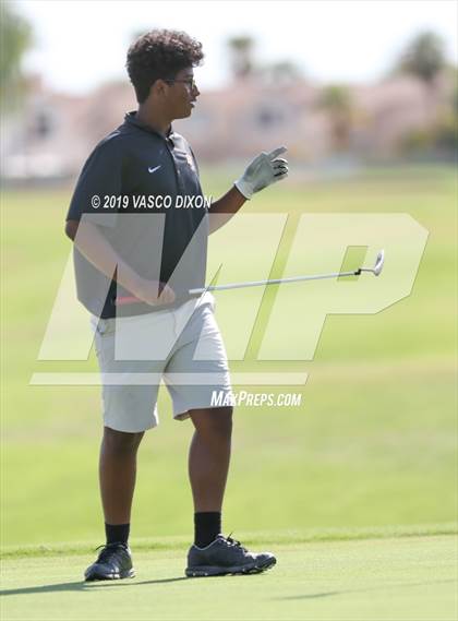 Thumbnail 3 in St. Marys & Willow Canyon @ Desert Edge Varsity Boys Golf photogallery.