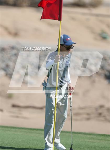 Thumbnail 3 in St. Marys & Willow Canyon @ Desert Edge Varsity Boys Golf photogallery.