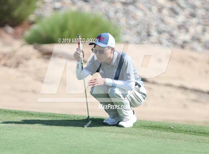 Thumbnail 2 in St. Marys & Willow Canyon @ Desert Edge Varsity Boys Golf photogallery.