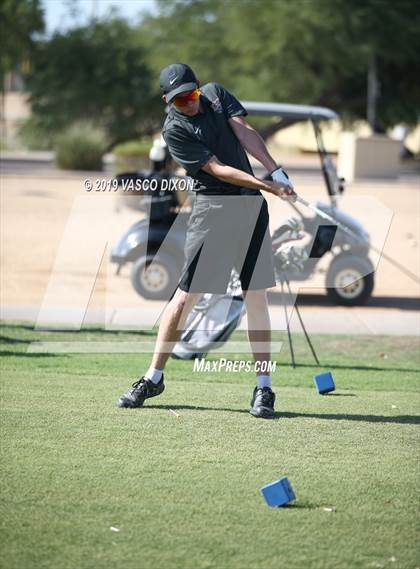 Thumbnail 1 in St. Marys & Willow Canyon @ Desert Edge Varsity Boys Golf photogallery.