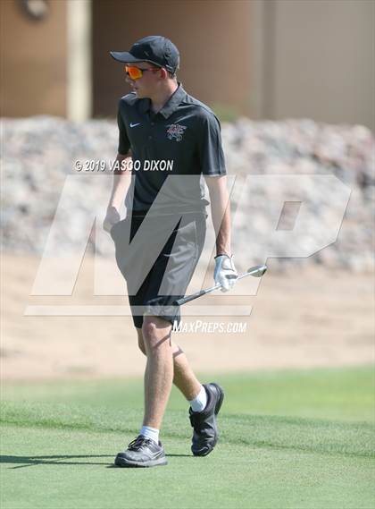 Thumbnail 2 in St. Marys & Willow Canyon @ Desert Edge Varsity Boys Golf photogallery.