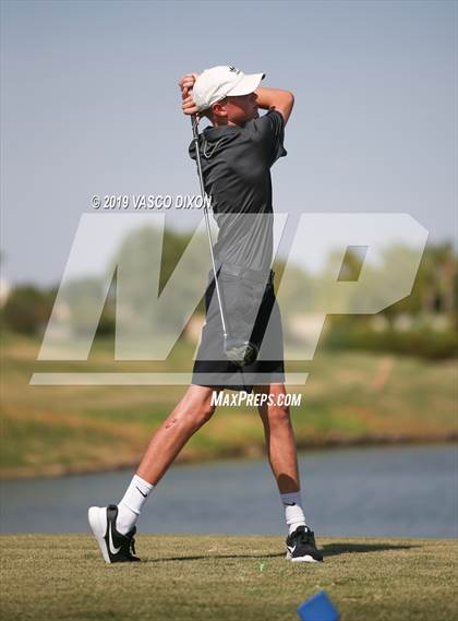 Thumbnail 3 in St. Marys & Willow Canyon @ Desert Edge Varsity Boys Golf photogallery.