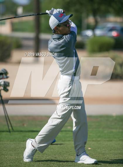 Thumbnail 1 in St. Marys & Willow Canyon @ Desert Edge Varsity Boys Golf photogallery.