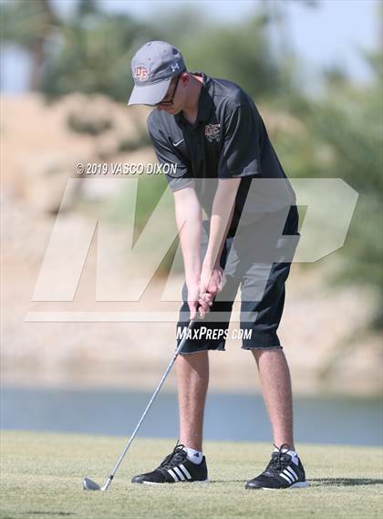 Thumbnail 1 in St. Marys & Willow Canyon @ Desert Edge Varsity Boys Golf photogallery.