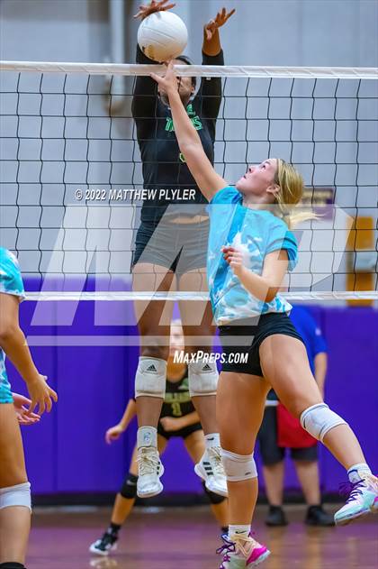 Thumbnail 2 in Gray's Creek vs West Brunswick (Jack Britt's 19th Annual Volleyball Jamboree)(scrimmage) photogallery.