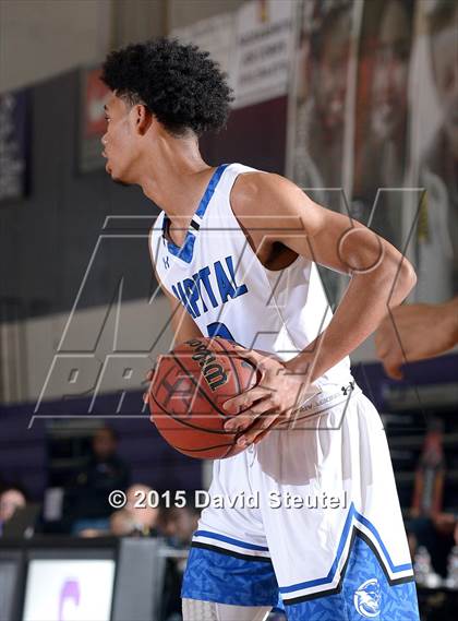 Thumbnail 3 in Newark Memorial vs. Capital Christian (St. Hope Elite Classic) photogallery.