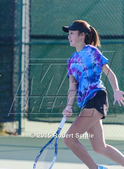 Thumbnail 2 in Dougherty Valley vs. Rocklin (NorCal Regional Girls Tennis Championships) photogallery.