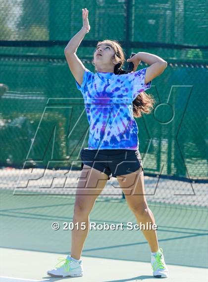 Thumbnail 3 in Dougherty Valley vs. Rocklin (NorCal Regional Girls Tennis Championships) photogallery.