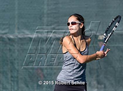 Thumbnail 2 in Dougherty Valley vs. Rocklin (NorCal Regional Girls Tennis Championships) photogallery.