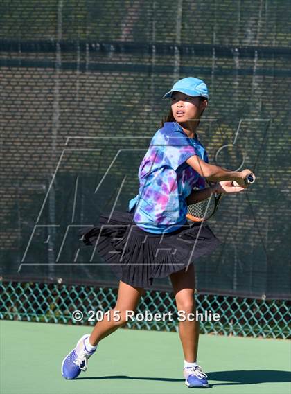 Thumbnail 3 in Dougherty Valley vs. Rocklin (NorCal Regional Girls Tennis Championships) photogallery.