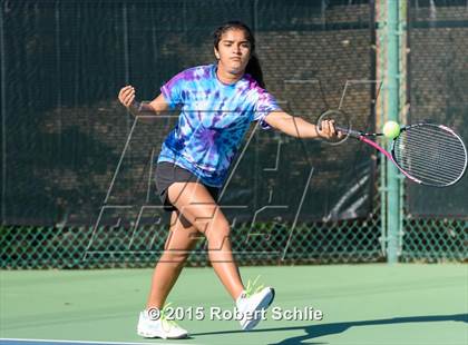 Thumbnail 3 in Dougherty Valley vs. Rocklin (NorCal Regional Girls Tennis Championships) photogallery.