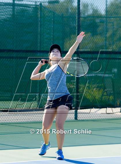 Thumbnail 2 in Dougherty Valley vs. Rocklin (NorCal Regional Girls Tennis Championships) photogallery.