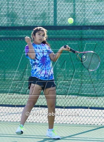 Thumbnail 2 in Dougherty Valley vs. Rocklin (NorCal Regional Girls Tennis Championships) photogallery.