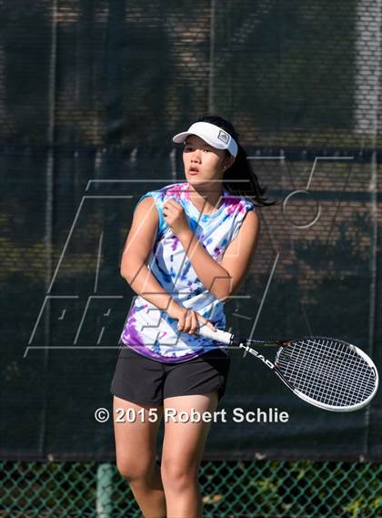 Thumbnail 2 in Dougherty Valley vs. Rocklin (NorCal Regional Girls Tennis Championships) photogallery.