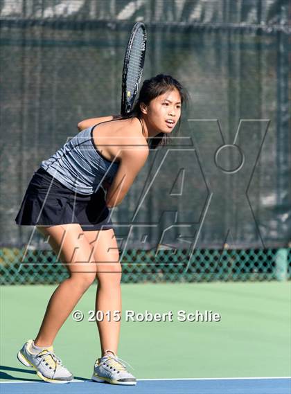 Thumbnail 2 in Dougherty Valley vs. Rocklin (NorCal Regional Girls Tennis Championships) photogallery.