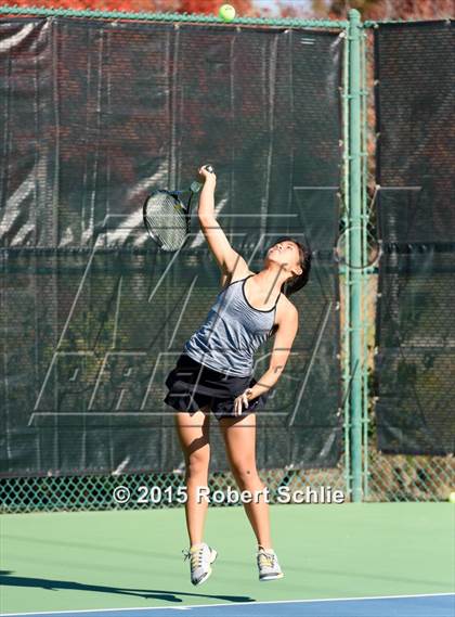 Thumbnail 3 in Dougherty Valley vs. Rocklin (NorCal Regional Girls Tennis Championships) photogallery.