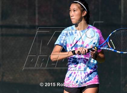 Thumbnail 2 in Dougherty Valley vs. Rocklin (NorCal Regional Girls Tennis Championships) photogallery.