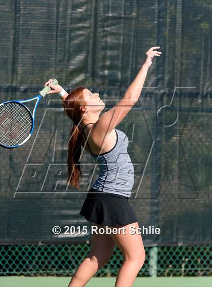 Thumbnail 3 in Dougherty Valley vs. Rocklin (NorCal Regional Girls Tennis Championships) photogallery.