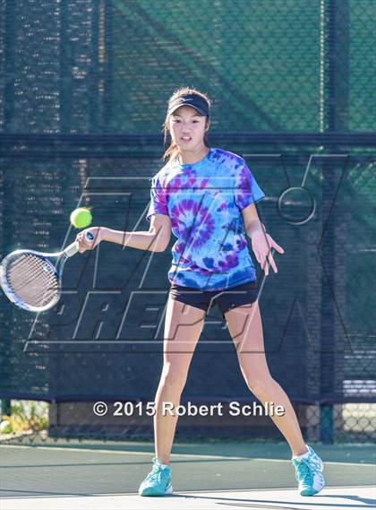 Thumbnail 3 in Dougherty Valley vs. Rocklin (NorCal Regional Girls Tennis Championships) photogallery.