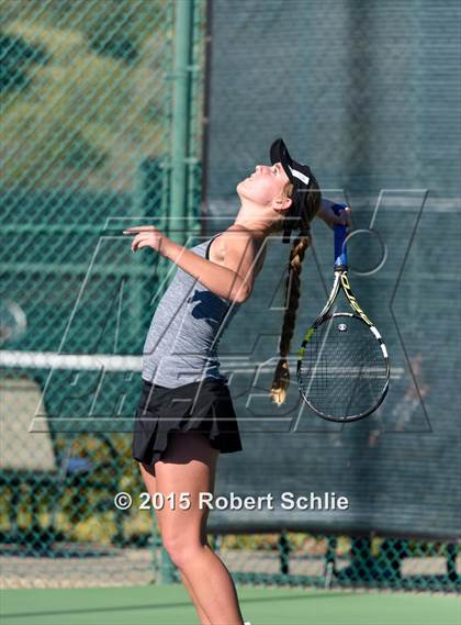 Thumbnail 3 in Dougherty Valley vs. Rocklin (NorCal Regional Girls Tennis Championships) photogallery.