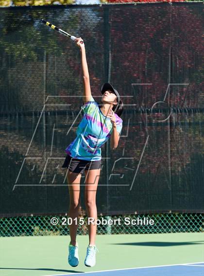 Thumbnail 2 in Dougherty Valley vs. Rocklin (NorCal Regional Girls Tennis Championships) photogallery.