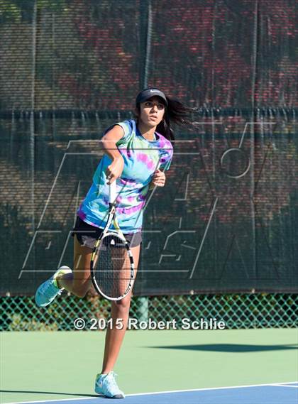 Thumbnail 3 in Dougherty Valley vs. Rocklin (NorCal Regional Girls Tennis Championships) photogallery.