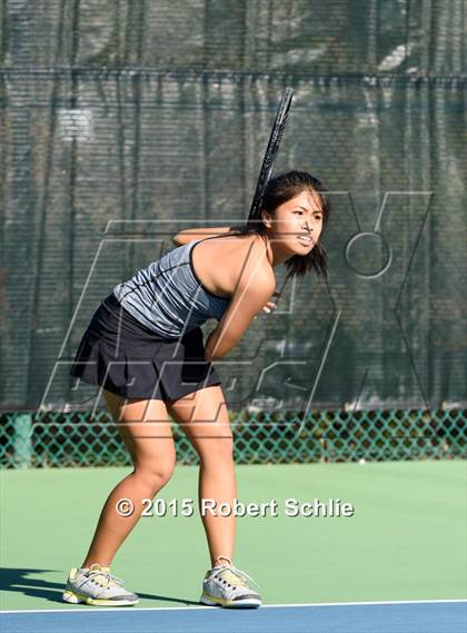 Thumbnail 3 in Dougherty Valley vs. Rocklin (NorCal Regional Girls Tennis Championships) photogallery.